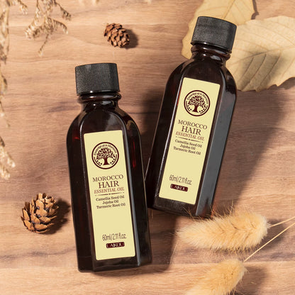 Morocco Hair Essential Argan Essence Oil Moisturizer Brightening Smooth Nourishing Repair Dry Damaged Hair 60Ml