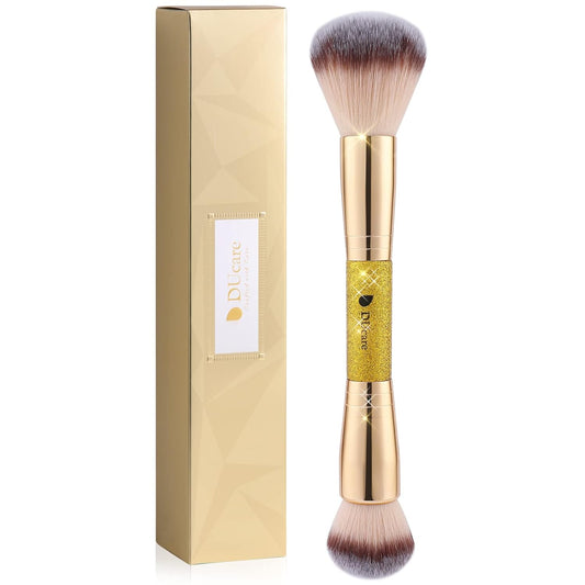 Foundation Powder Brush Double Ended Blush Makeup Brushes, Duo Bronzer Blush Ideal for Cream or Powder