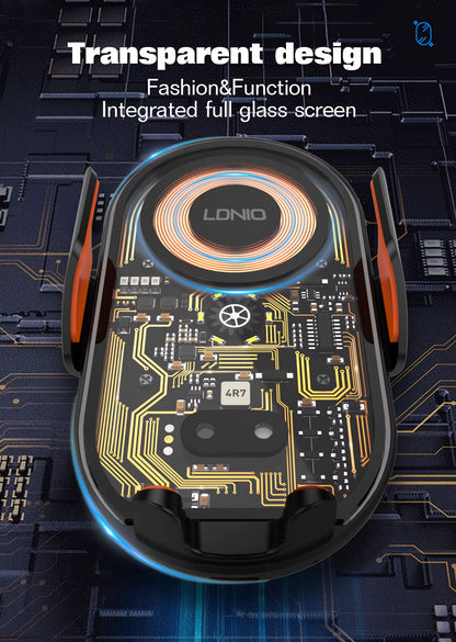 15W Wireless Charging Car Mount Phone Holder Mount Hands-Free  Cell Phone Mounts for Dashboard/Windshield 360° Rotation