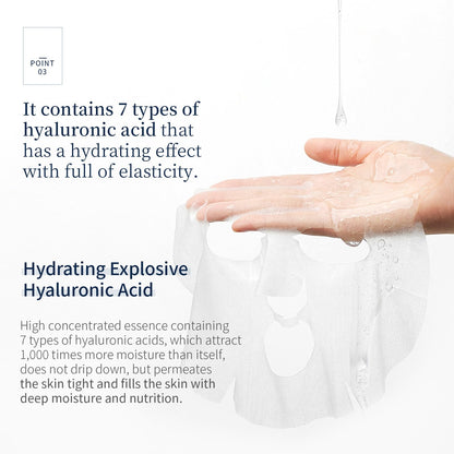 Sapphire Collagen Hydro Essential Mask, 10 Sheets – Moisturizing & Soothing Sheet Mask with Collagen & Ceramide, 1.01 Fl.Oz (30Ml) X 10Ea