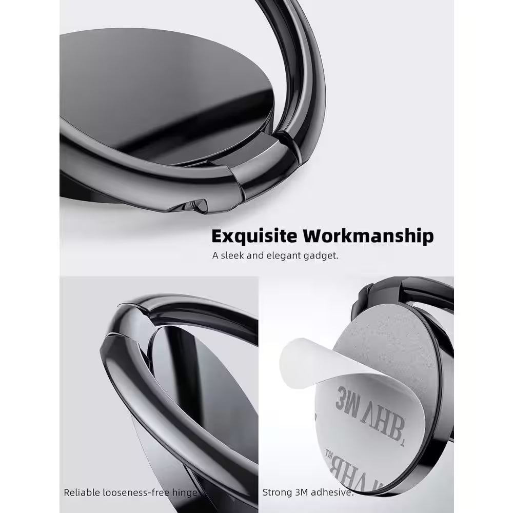 Phone Ring Holder Grip Stand 360° Rotation Finger Metal Kickstand for Magnetic Car Mount Compatible with Iphones