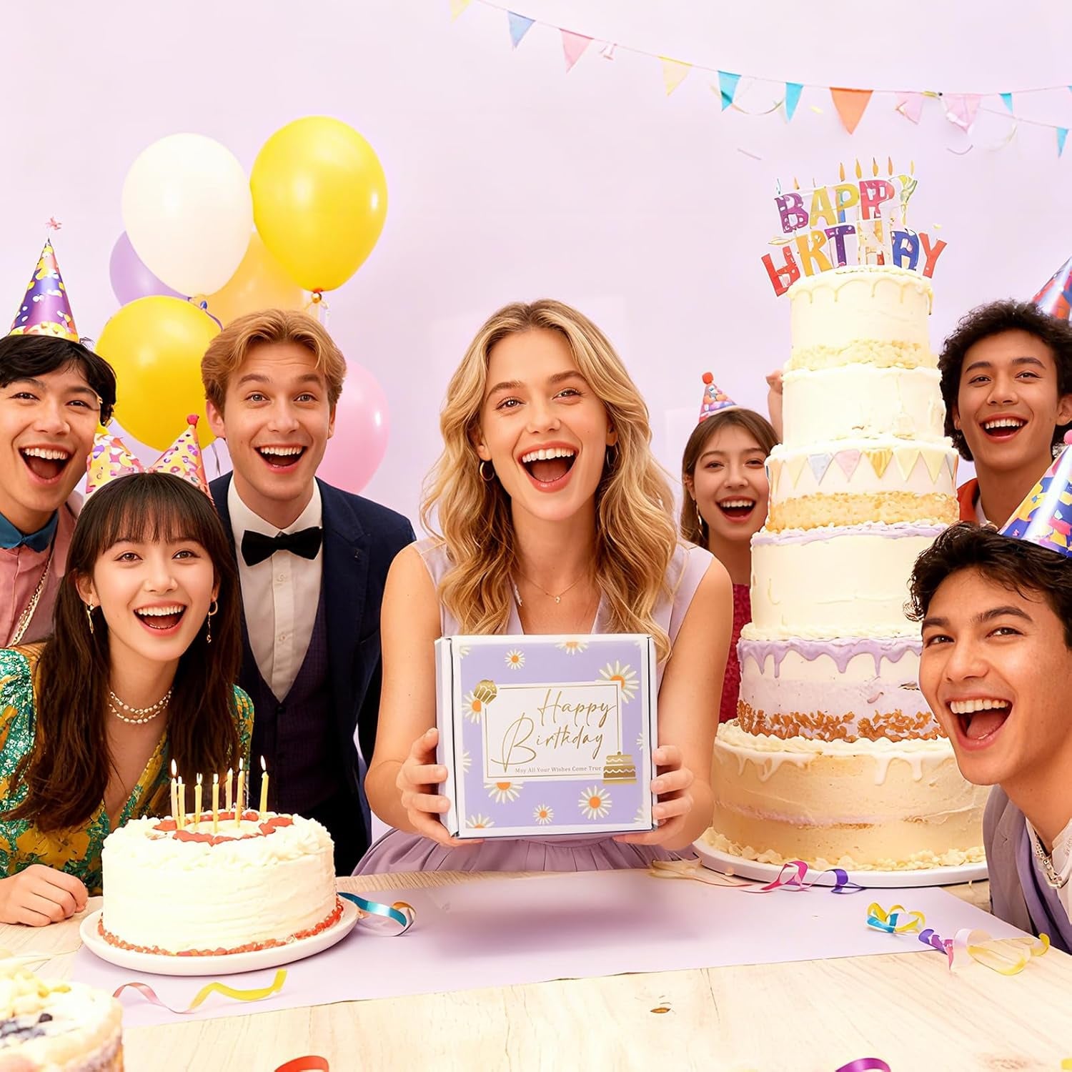 Birthday Gifts for Women,Unique Birthday Presents Friendship Gift Purple Relaxing Self Care Set Ideas Care Package Gifts Basket for Women Mom Sister Best Female Friend Gifts Box