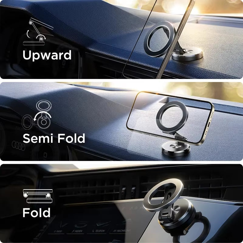 Magnetic Car Phone Holder Mount Foldable Universal Strong Phone Mount for Car for Iphone 15 14 13 Pro Max Samsung Huawei