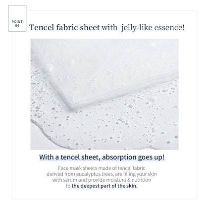 Sapphire Collagen Hydro Essential Mask, 10 Sheets – Moisturizing & Soothing Sheet Mask with Collagen & Ceramide, 1.01 Fl.Oz (30Ml) X 10Ea