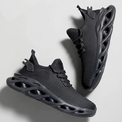 Men Casual Sport Shoes Breathable Lightweight Sneakers Outdoor Mesh Black Running Shoes Athletic Jogging Tenis Walking Shoes