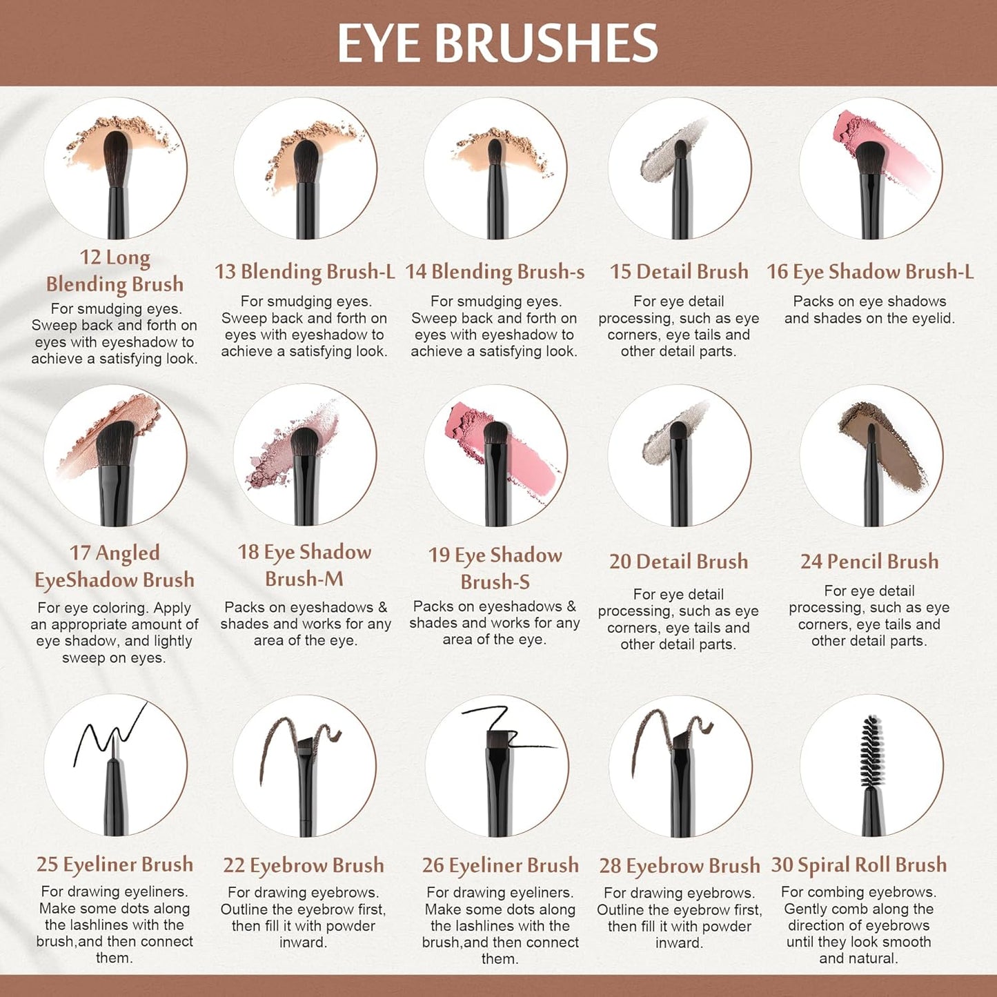 Makeup Brushes Set Professional 30Pcs Obsidian Makeup Brushes Premium Synthetic Powder Kabuki Foundation Contour Blush Concealer Eye Shadow Blending Eyeliner Crease Eyebrow Make up Brush Kit